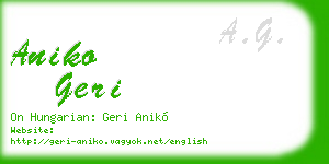 aniko geri business card